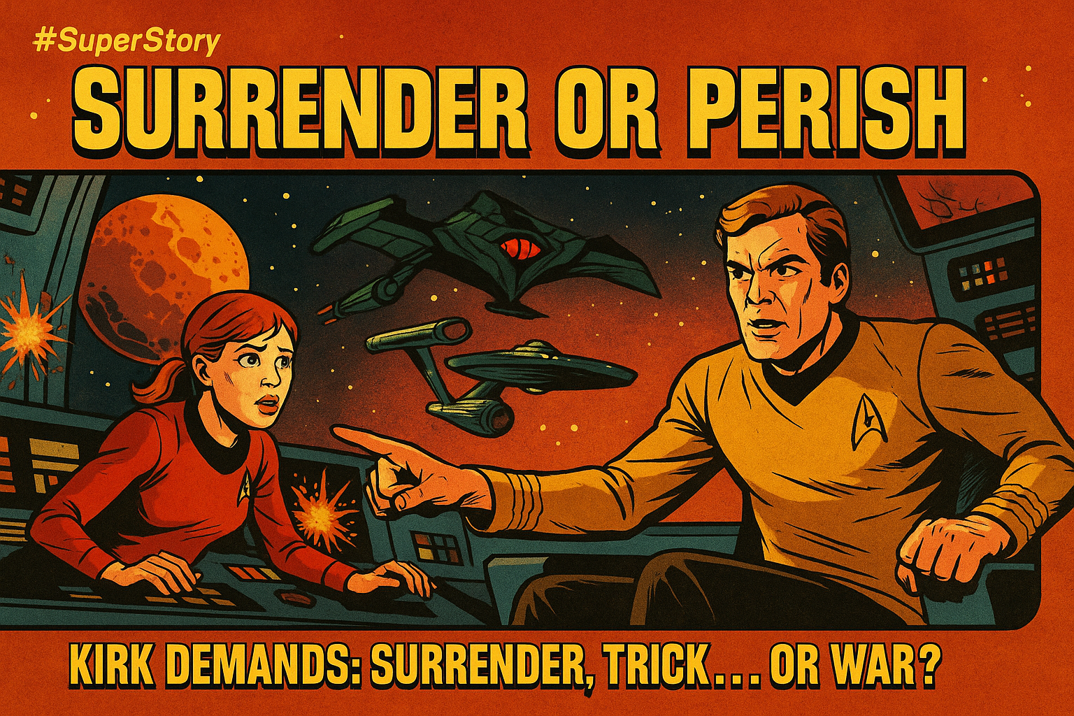 Captain Kirk leading a mission