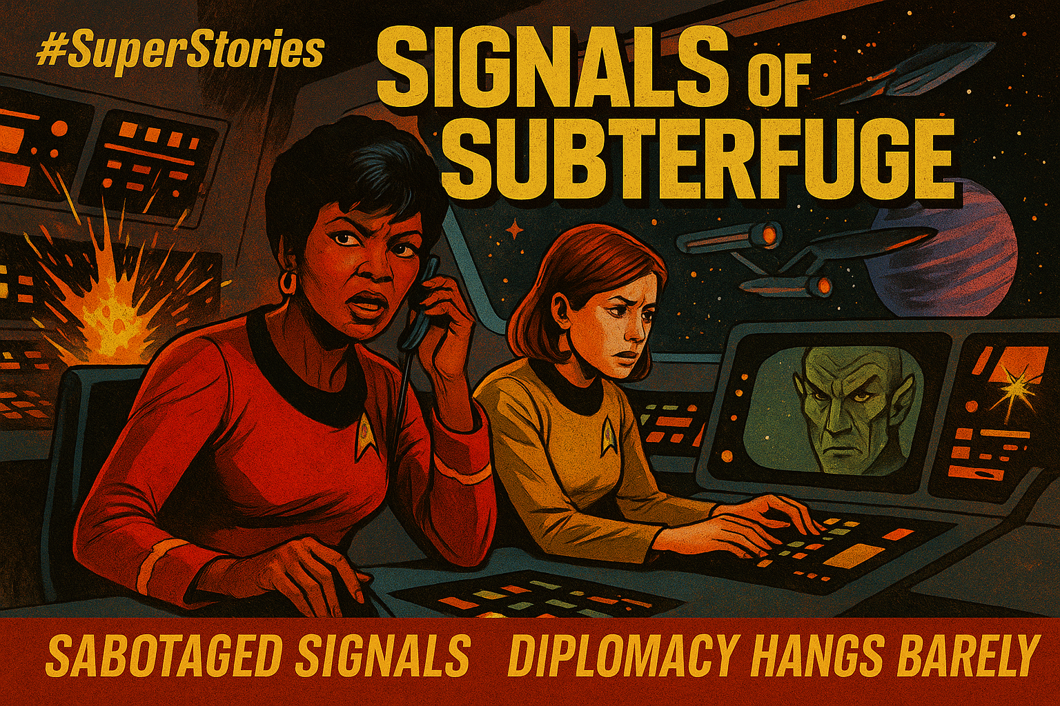 Lieutenant Uhura at communications